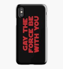 Gay the Force (red, bold) iPhone Case