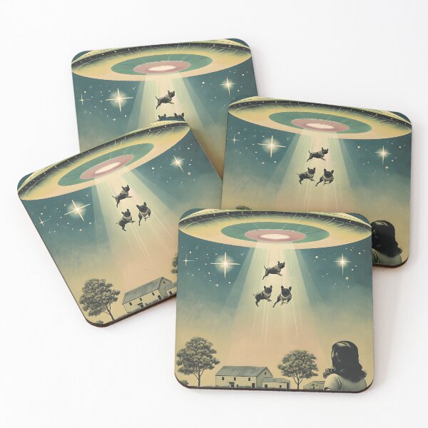 Item preview, Frenchie Abduction designed and sold by ThreeFrenchies.