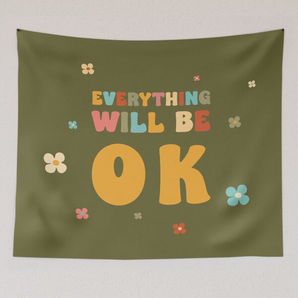 Item preview, Everything Will Be OK, Unique designed and sold by villacreativa.