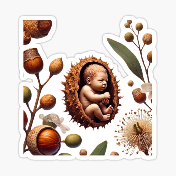 Item preview, Realistic Gumnut Babies Illustration Inspired by Australian Flora designed and sold by BogskyShop.