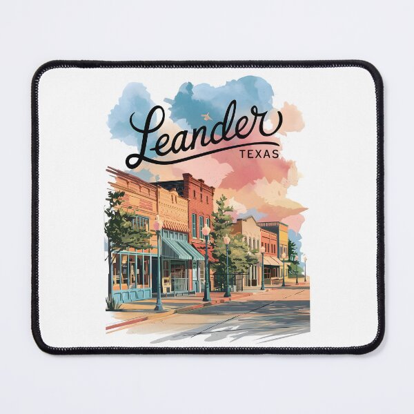 Item preview, Pastel Old Town Leander Texas Art – Leander Texas designed and sold by MoMidoStore.