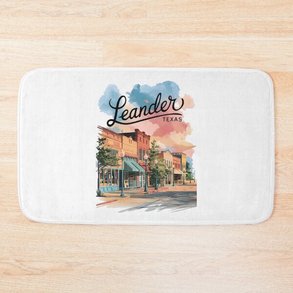 Item preview, Pastel Old Town Leander Texas Art – Leander Texas designed and sold by MoMidoStore.