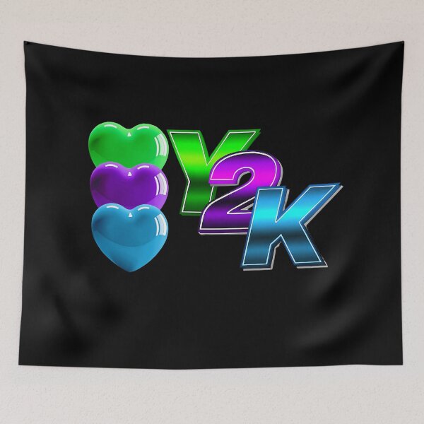 Item preview, Y2K colorful Heart Vibes – Retro 2000s Graphic Tee designed and sold by WorldAniPicture.