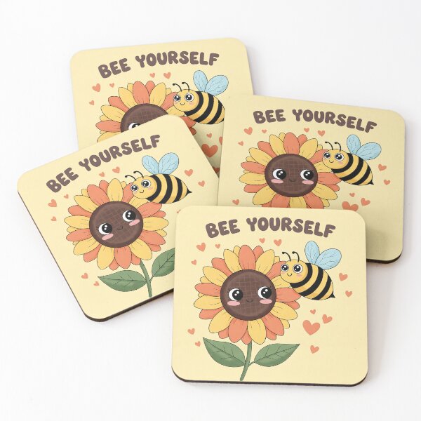 Item preview, "Bee Yourself" Bee and Sunflower designed and sold by Erin Orstrom's Art.