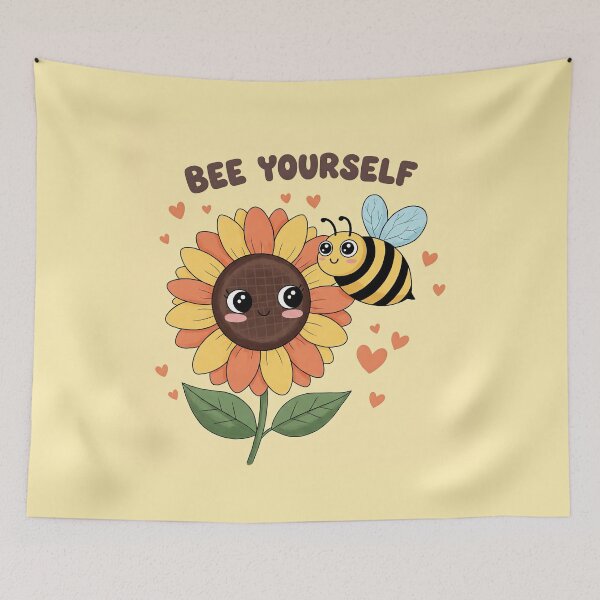 Item preview, "Bee Yourself" Bee and Sunflower designed and sold by Erin Orstrom's Art.