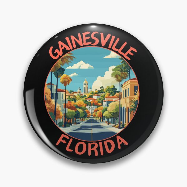 Item preview, Paisaje de arte de viajes retro de Gainesville en Florida, EE. UU. designed and sold by MaateoDesign.