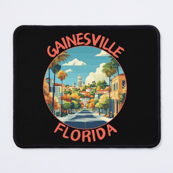 Item preview, Gainesville in Florida, USA Retro Travel Art Landscape designed and sold by MaateoDesign.