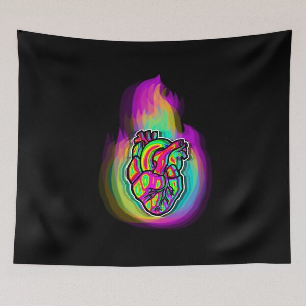 Item preview, Black Heart on fire designed and sold by Radicalyul.