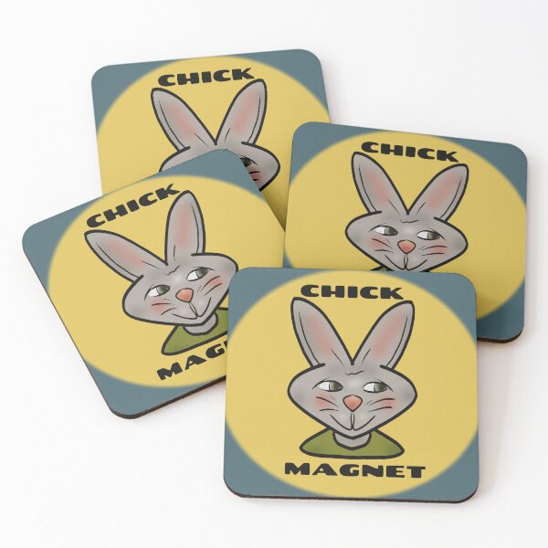 Item preview, Cool Bunny "Chick Magnet" designed and sold by maricablue.