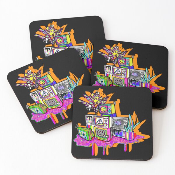 Item preview, Black TV colorful jungle designed and sold by Radicalyul.