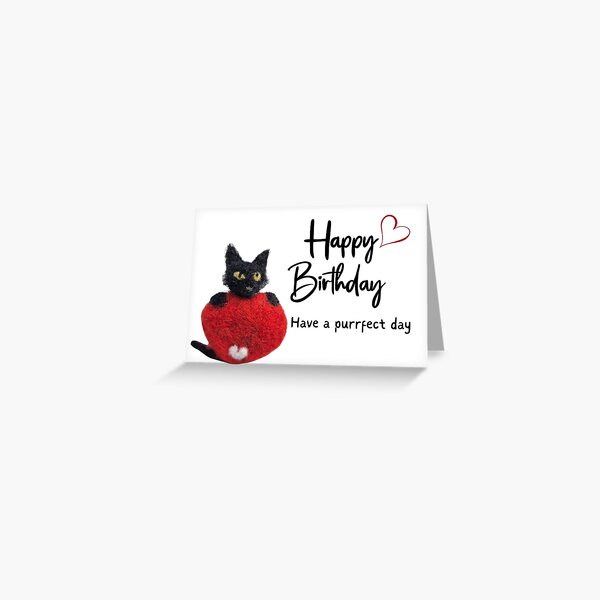 Item preview, Black cat purrfect day happy birthday  designed and sold by RockingFelter.