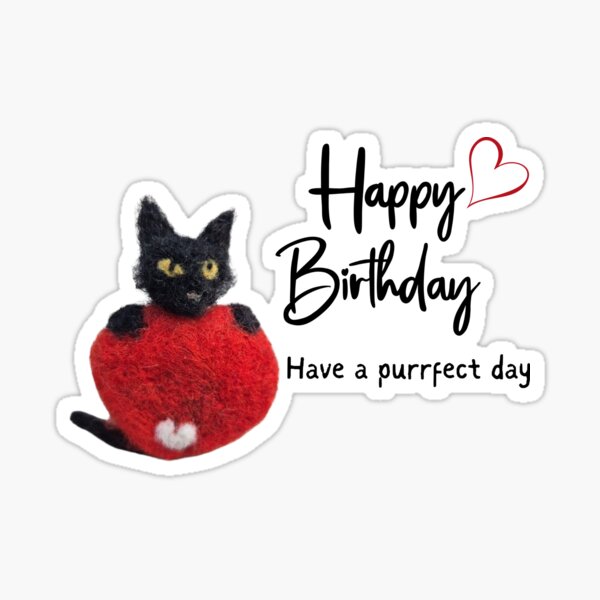 Artikel-Vorschau von Schwarze Katze, perfekter Tag, alles Gute zum Geburtstag, designt und verkauft von RockingFelter.