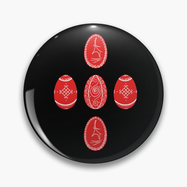 Item preview, Red Pysanka Easter Eggs - Ukrainian handpainted eggs Designs designed and sold by Wolshebnaja.