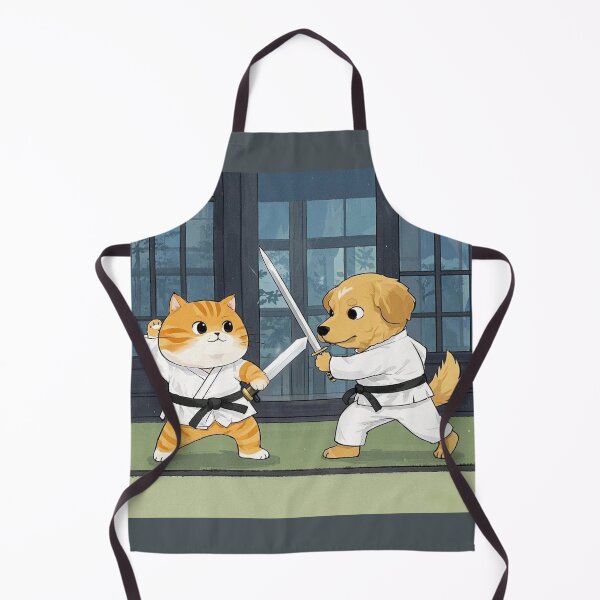 Item preview, kungfu kitty and puppy designed and sold by artsmeow.