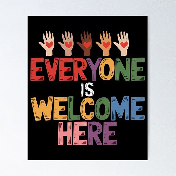 Item preview, Womens Everyone Is Welcome Here Idaho Teacher V-Neck, Diversity and Inclusion designed and sold by BLZART.