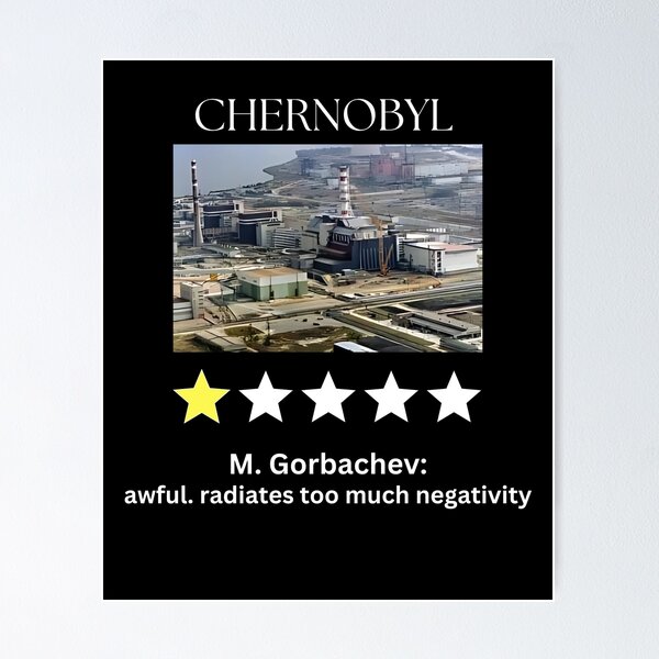 Artikel-Vorschau von Chernobyl Review – Lustige Ein-Stern-Bewertung für Chernobyl-Fans, designt und verkauft von Paul's Picks Shop.