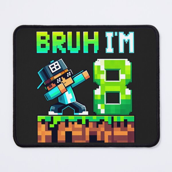 Item preview, 8th Birthday, I'm 8 Year Old Birthday Boy Game Pixel Dabbing designed and sold by WhimsyVox.