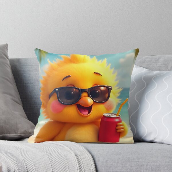 Item preview, Cute Summer Chick with Sunglasses and Soda on the Beach designed and sold by Emilia-Design.