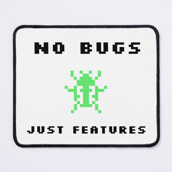 Item preview, No Bugs Just Features Programming T-Shirt designed and sold by GlitchGearStore.