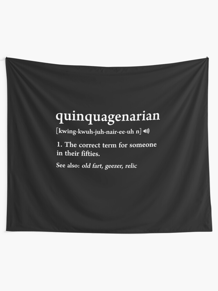 50 Geburtstag Lustig 50 Jahre Alt Gag Geschenk Definition Der Funfziger Jahre Wandbehang Von Japaneseinkart Redbubble