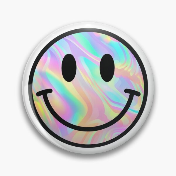 Artikelvorschau, Trippy Smiley Gesicht Holographisch entworfen und verkauft von wewatchthemoon.