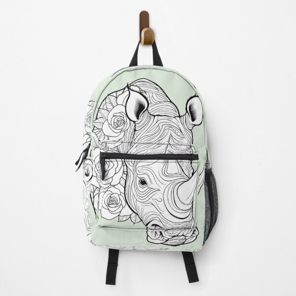Item preview, Rhinos Coloring Page Pattern designed and sold by DavidColoring.