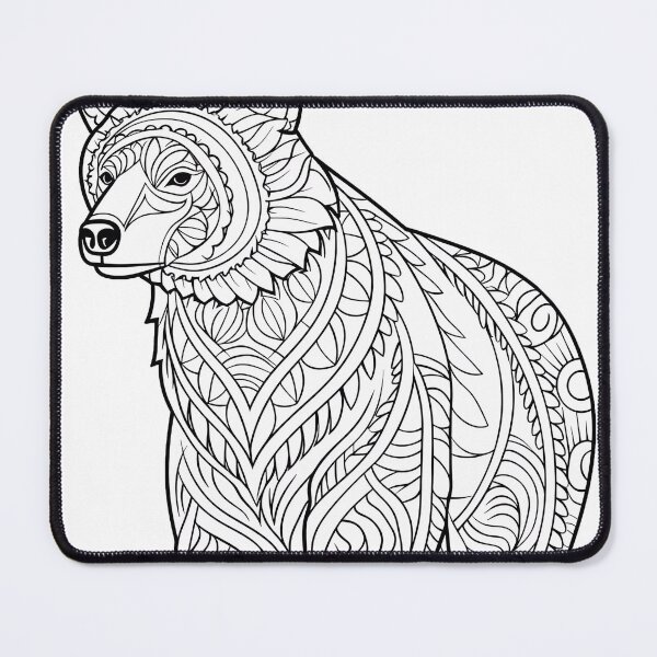 Item preview, Bear #2 Coloring Page Pattern  designed and sold by DavidColoring.