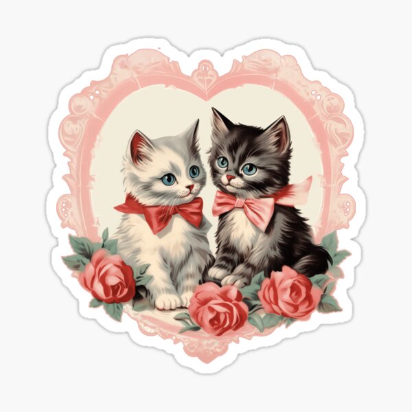 Artikel-Vorschau von Vintage Katzen Retro süße Katze Blumenkunst Muster Rosa Geschenk für Katzenliebhaber, designt und verkauft von InkyGenies.