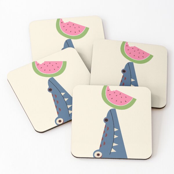 Item preview, Cute Crocodile and Watermelon designed and sold by AlginaPugachova.