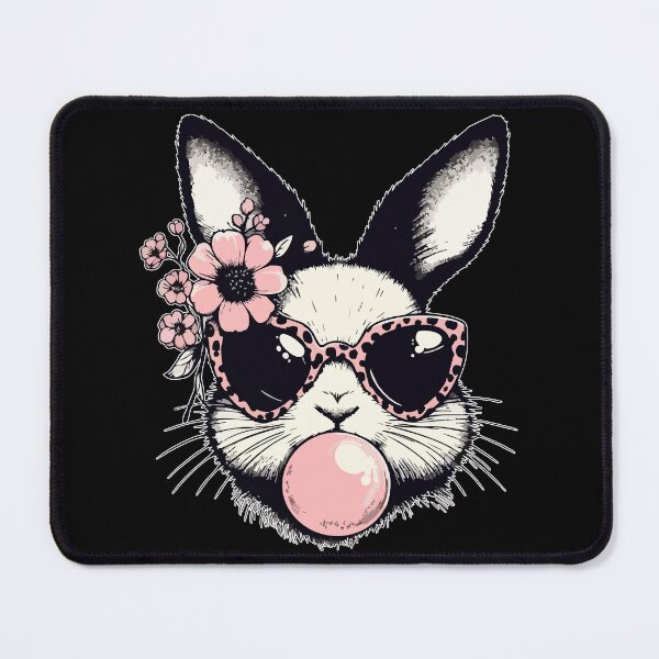 Item preview, Easter Bunny Blowing Bubble Leopard Glasses designed and sold by TomFrontierArt.