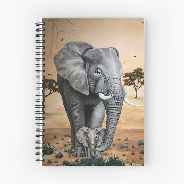 Item preview, Elephant and baby designed and sold by Ana Duque.