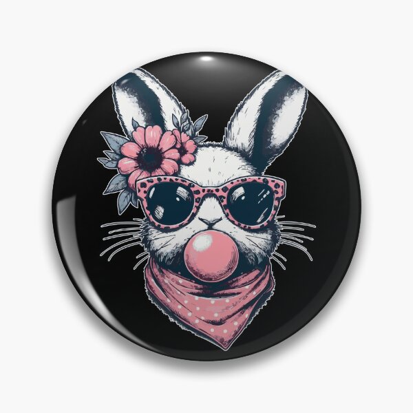 Item preview, Cool Easter Bunny Blowing Bubble Leopard Glasses designed and sold by TomFrontierArt.