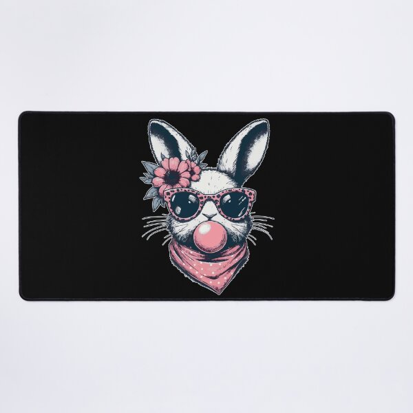 Item preview, Cool Easter Bunny Blowing Bubble Leopard Glasses designed and sold by TomFrontierArt.