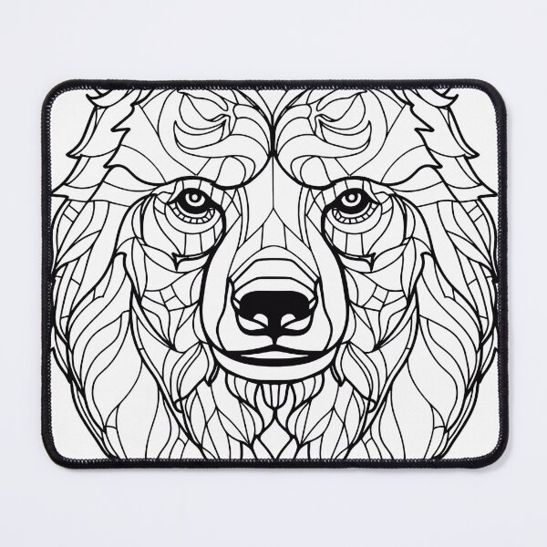 Item preview, Bear #3 Coloring Page Pattern  designed and sold by DavidColoring.