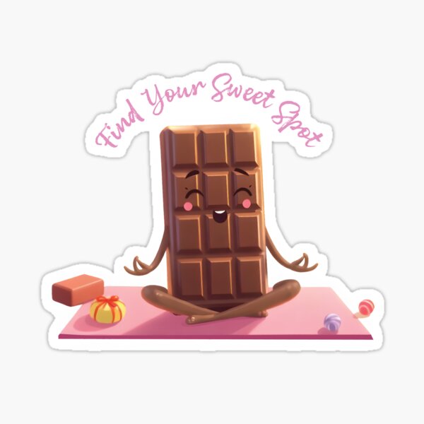 Item preview, Cute Find Your Sweet Spot T Shirt For Chocolate And Yoga Lovers designed and sold by Apotheosis by Irie Meraki.
