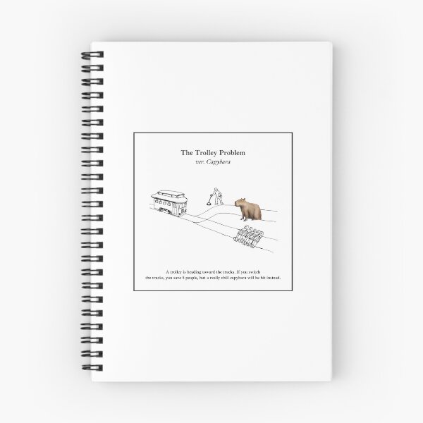 Item preview, Black Outline Capybara Trolley designed and sold by Vuriah-Tee.