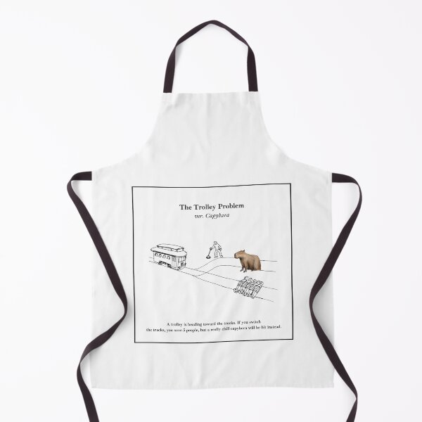 Item preview, Black Outline Capybara Trolley designed and sold by Vuriah-Tee.