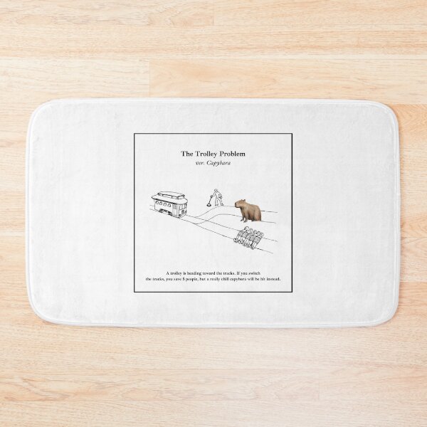 Item preview, Black Outline Capybara Trolley designed and sold by Vuriah-Tee.