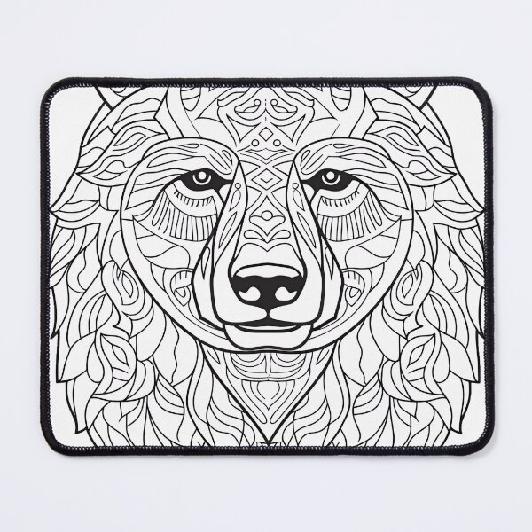 Item preview, Bear #4 Coloring Page Pattern  designed and sold by DavidColoring.