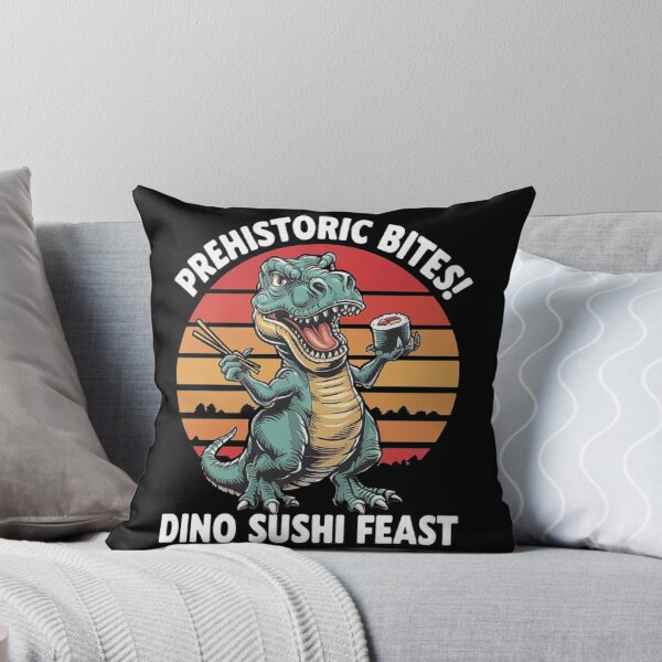 Item preview, Prehistoric Bites – Funny T-Rex Eating Sushi designed and sold by love3617.