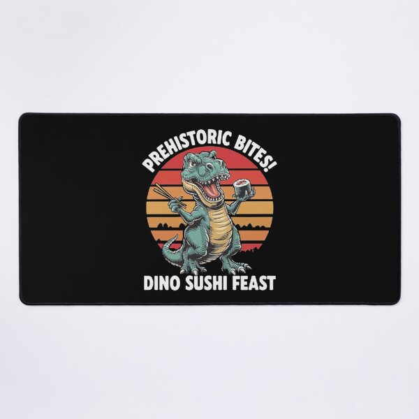 Item preview, Prehistoric Bites – Funny T-Rex Eating Sushi designed and sold by love3617.