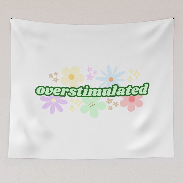 Item preview, Overstimulated Funny Floral Design (Green) designed and sold by Mollysb428.