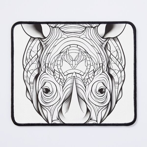 Item preview, Rhino #2 Coloring Page Pattern  designed and sold by DavidColoring.