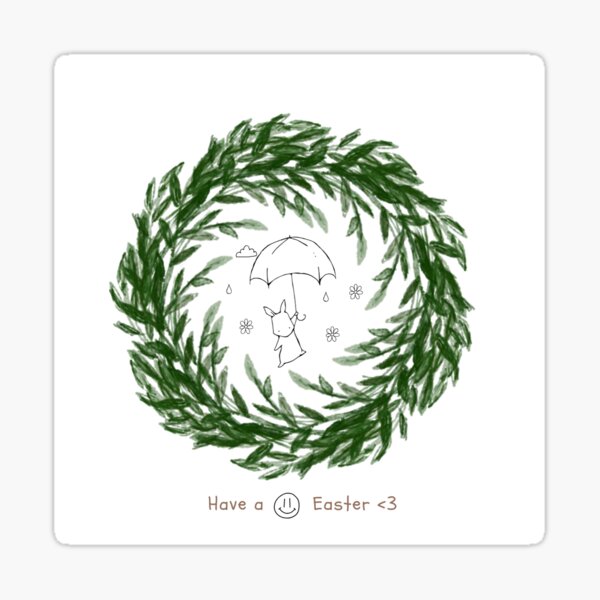 Vista previa del artículo con la obra «¡Felices Pascuas! <3», diseñado y vendido por notuesday.