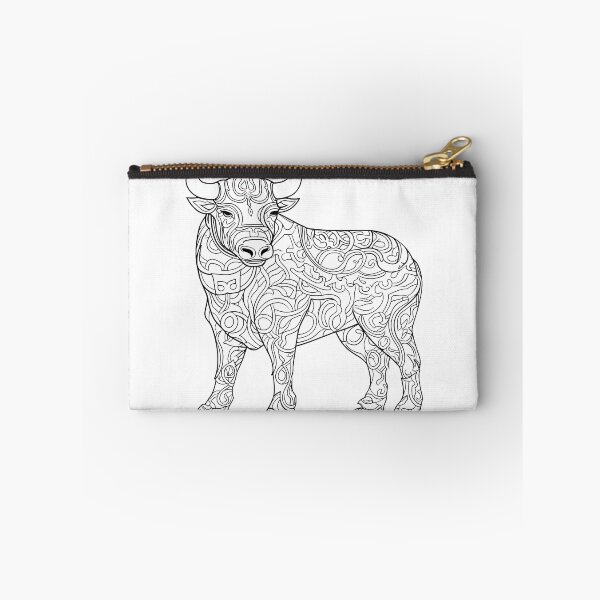 Item preview, Bull Coloring Page Pattern  designed and sold by DavidColoring.