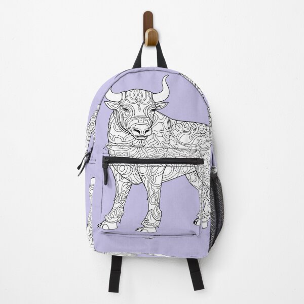 Item preview, Bull Coloring Page Pattern  designed and sold by DavidColoring.