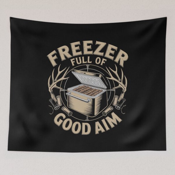 Item preview, Freezer Full of Good Aim Hunting Design designed and sold by TeeGrit.