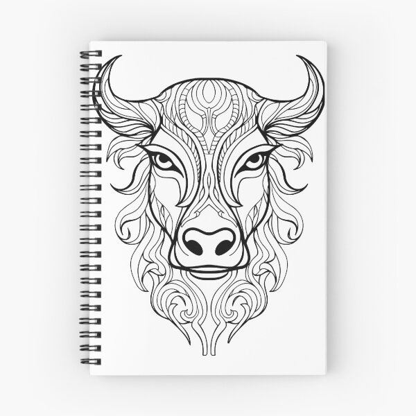 Item preview, Bull #2 Coloring Page Pattern designed and sold by DavidColoring.