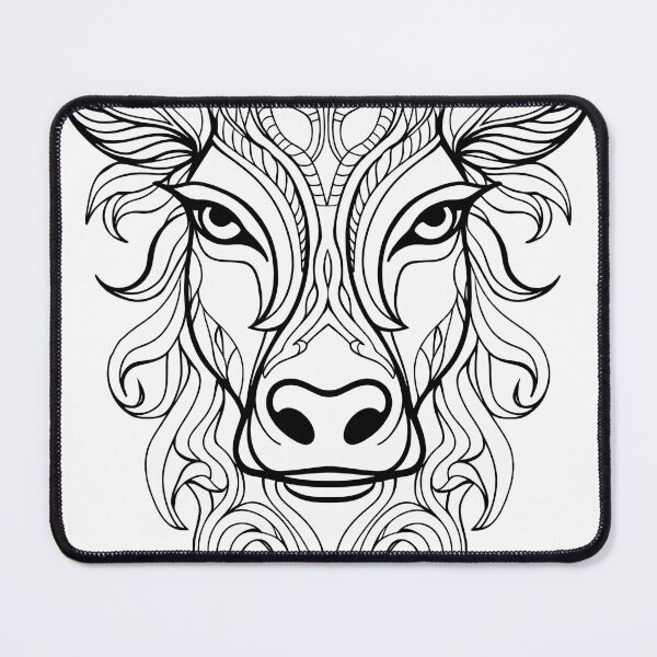 Item preview, Bull #2 Coloring Page Pattern  designed and sold by DavidColoring.