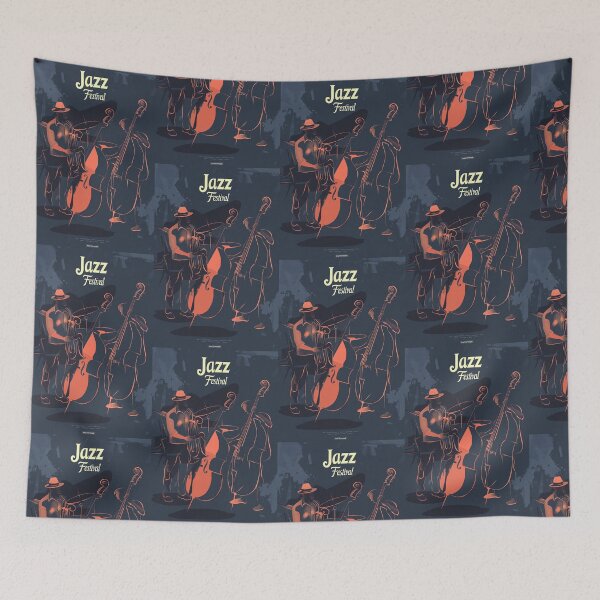 Item preview, Jazz Festival Poster – Soulful Brass & Bass Harmony designed and sold by djovan.